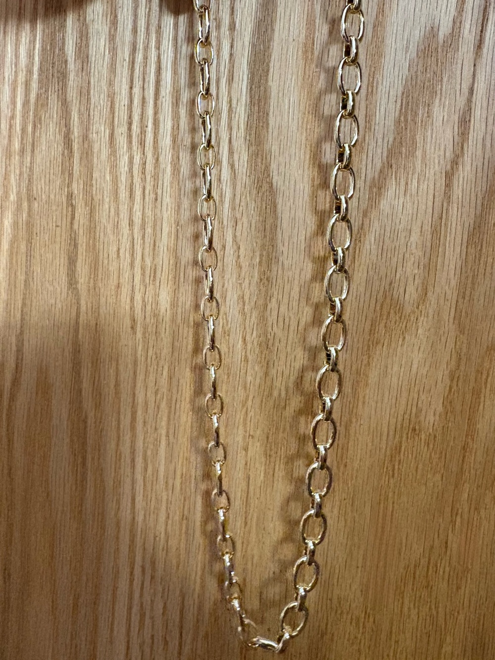 bp Gold Oval Link Necklace